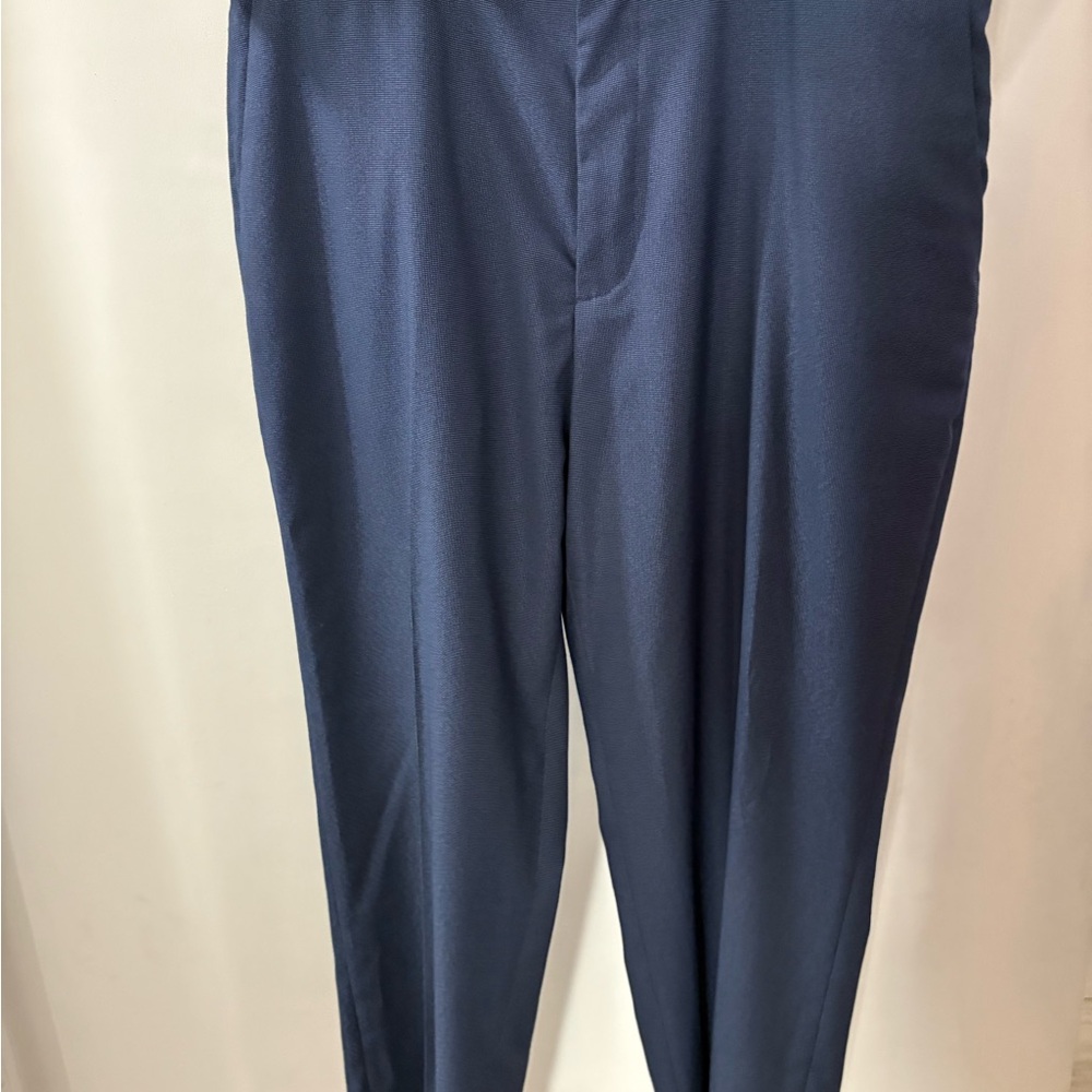 Perry Ellis Portfolio Dark Blue 36 Inch Dress Pants